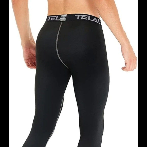 Lots Of 3 telaleo mens 2leggings M  black compression 1 Long Sleeves Shirt - Picture 4 of 13